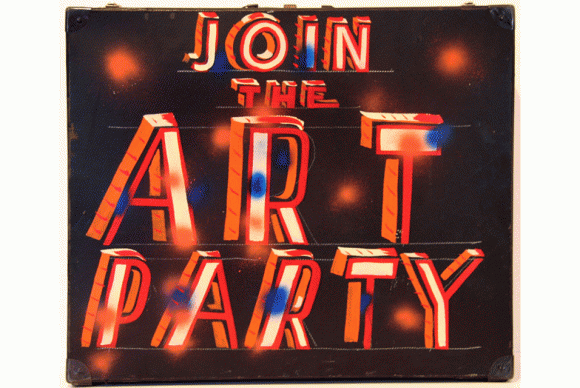 Bob Roberta Smith Join the Art Party 2011 580x388 Exhibition of new work by Bob & Roberta Smith at Pierogi Gallerys The Boiler