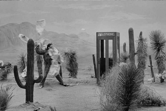 Dennis Hopper Neil Young in Desert Shot 1961 67 580x388 Photographs from The Lost Album of the late Dennis Hopper on view at Gagosian Gallery