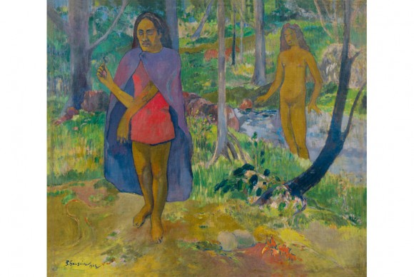 Paul Gauguin Incantation or L’Apparition. Painted in Hiva Oa in 1902. Private Collection 580x388 Gauguin paintings and a sculpture go on public display for the first time in UK